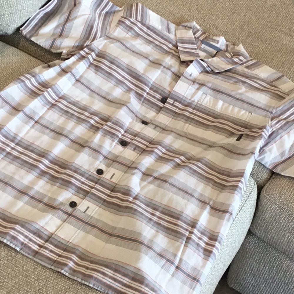 Columbia regular fit, striped button down, M